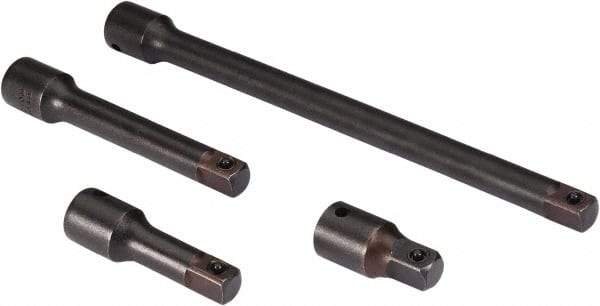 Proto - 1/2" Drive Socket Impact Locking Extension Set - 4 Pieces, Includes 2, 3, 5, 10" Lengths - Americas Industrial Supply