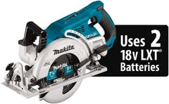 Makita - 18 Volt, 7-1/4" Blade, Cordless Circular Saw - 5,100 RPM, Lithium-Ion Batteries Not Included - Americas Industrial Supply