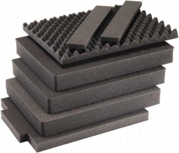 Pelican Products, Inc. - Tool Box Foam Foam Set - 13-1/4" Wide x 7-1/8" Deep x 19-3/4" High, Black, For Pelican Case 1637 - Americas Industrial Supply