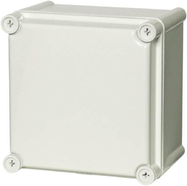 Fibox - Polycarbonate Standard Enclosure Screw Cover - NEMA 1, 3, 3S, 4, 4X, 6, 6P, 12, 7.09" Wide x 7.48" High x 7.48" Deep, Impact Resistant - Americas Industrial Supply