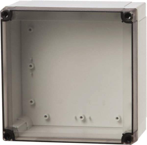 Fibox - Polycarbonate Standard Enclosure Screw Cover - NEMA 1, 4, 4X, 6, 12, 13, 3.94" Wide x 5.12" High x 5.12" Deep, Impact Resistant - Americas Industrial Supply