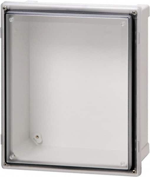 Fibox - Polycarbonate Standard Enclosure Hinge Cover - NEMA 4, 4X, 6, 6P, 12, 13, 8" Wide x 10" High x 6" Deep, Impact, Moisture & Corrosion Resistant, Dirt-tight & Dust-tight - Americas Industrial Supply