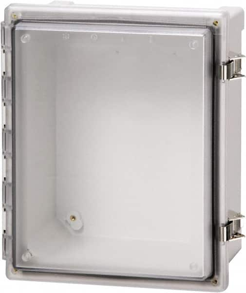 Fibox - Polycarbonate Standard Enclosure Hinge Cover - NEMA 4, 4X, 6, 6P, 12, 13, 16" Wide x 18" High x 10" Deep, Impact, Moisture & Corrosion Resistant, Dirt-tight & Dust-tight - Americas Industrial Supply