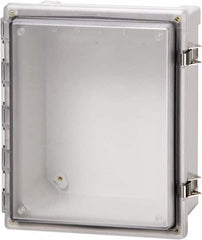 Fibox - Polycarbonate Standard Enclosure Hinge Cover - NEMA 4, 4X, 6, 6P, 12, 13, 8" Wide x 10" High x 4" Deep, Impact, Moisture & Corrosion Resistant, Dirt-tight & Dust-tight - Americas Industrial Supply