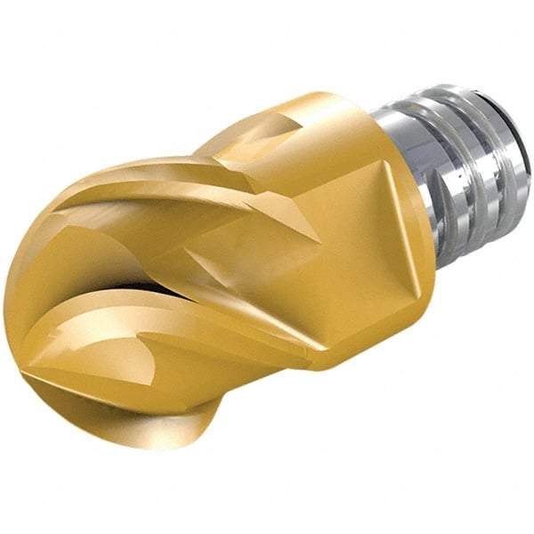 Iscar - MM EBC Grade IC903 Carbide Ball Nose Milling Tip Insert - TiAlN Finish, 4 Flutes, 12mm Cutting Diam, 9.3mm Depth of Cut, 16.5mm Extension, 0.235" Cnr Rad, 45° Helix - Americas Industrial Supply