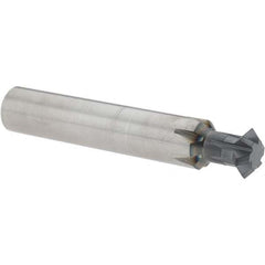 Accupro - 1/2° 1/2" Cut Diam, 0.187" Cut Width, 1/2" Shank, Solid Carbide Double-Angle Cutter - Americas Industrial Supply