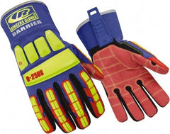 Ringers Gloves - Size L (10), ANSI Cut Lvl 6, Cut & Puncture Resistant Gloves - Open Cuff, Hi-Vis Yellow/Red/Black/Blue, Paired - Americas Industrial Supply