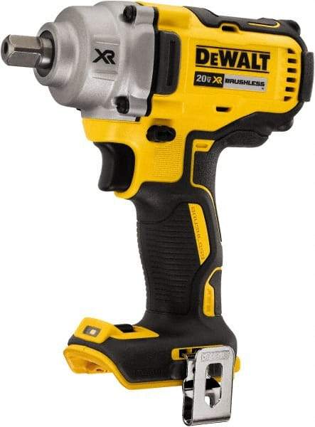 DeWALT - 1/2" Drive 20 Volt Mid-Handle Cordless Impact Wrench & Ratchet - 2,000 RPM, 0 to 3,100 BPM, 330 Ft/Lb Torque, Lithium-Ion Batteries Not Included - Americas Industrial Supply