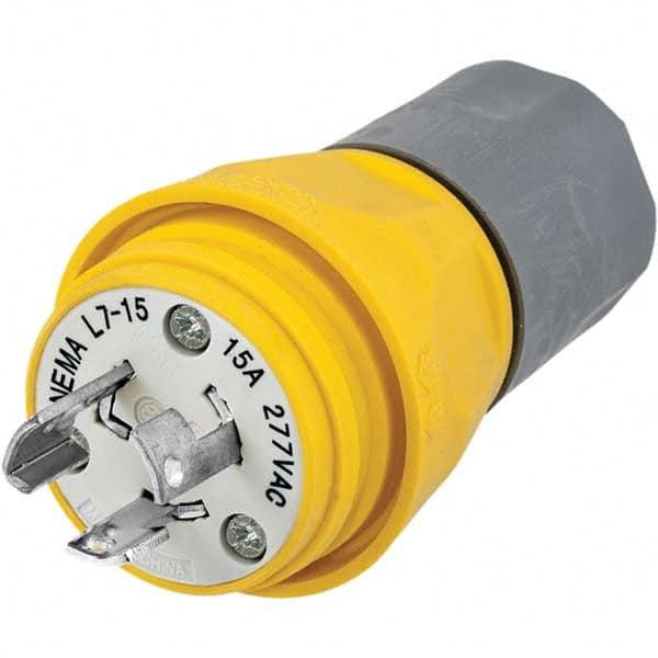 Hubbell Wiring Device-Kellems - 250V 15A NEMA L6-15P Industrial Twist Lock Plug - Americas Industrial Supply