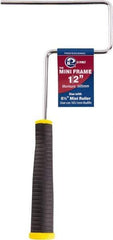 Premier Paint Roller - 6" Wide x 12" Long Mini Roller Frame - Steel Frame, Plastic Handle - Americas Industrial Supply