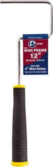 Premier Paint Roller - 4" Wide x 12" Long Mini Roller Frame - Steel Frame, Plastic Handle - Americas Industrial Supply