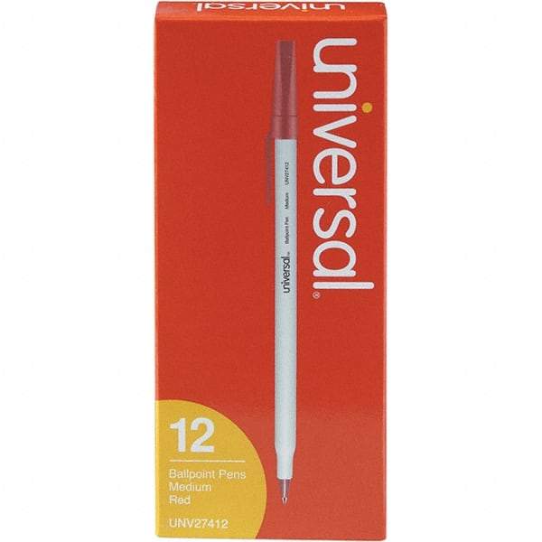 UNIVERSAL - 1mm Ball Point Pen - Red - Americas Industrial Supply