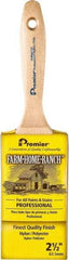 Premier Paint Roller - 2-1/2" Flat Nylon/Polyester General Purpose Paint Brush - 3" Bristle Length, 5-1/2" Wood Beavertail Handle - Americas Industrial Supply