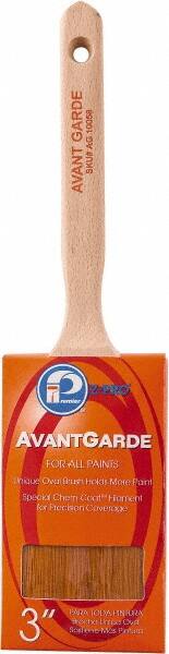 Premier Paint Roller - 3" Oval Polyester Sash Brush - 3-1/4" Bristle Length, 7-3/4" Wood Sash Handle - Americas Industrial Supply