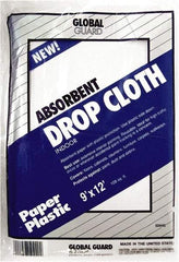 Premier Paint Roller - Medium Weight Paper Drop Cloth - 12' x 9', 1 mil Thick, Off White - Americas Industrial Supply