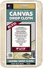 Premier Paint Roller - Heavy Weight Canvas Drop Cloth - 12' x 9', 1 mil Thick, Off White - Americas Industrial Supply