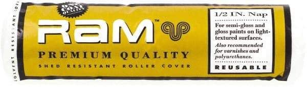 Premier Paint Roller - 1/2" Nap, 9" Wide Paint Roller Cover - Semi-Rough Texture, Polyester - Americas Industrial Supply