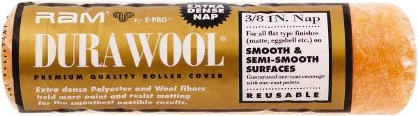 Premier Paint Roller - 3/8" Nap, 9" Wide Paint Roller Cover - Semi-Smooth Texture, Polyester - Americas Industrial Supply