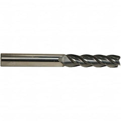 Emuge - 7/16" Diam, 2" LOC, 4 Flute Solid Carbide Roughing & Finishing End Mill - CrN Finish, 4-1/2" OAL, 7/16" Shank Diam, Cylindrical Shank, 38° Helix, Centercutting, Stub Length - Americas Industrial Supply