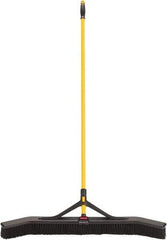 Rubbermaid - 36" Medium Duty Polypropylene Push Broom - 3" Bristle Length, Foam Block, Threaded Handle Connection, Handle Included - Americas Industrial Supply
