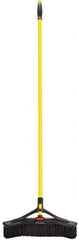 Rubbermaid - 18" Medium Duty Synthetic Push Broom - 3" Bristle Length, Foam Block, Threaded Handle Connection, Handle Included - Americas Industrial Supply