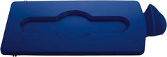 Rubbermaid - Rectangle Lid for Use with 23 Gal Rectangular Recycle Containers - Blue, Polypropylene, For Slim Jim Trash Cans - Americas Industrial Supply