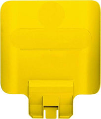 Rubbermaid - Square Lid for Use with 23 Gal Rectangular Recycle Containers - Yellow, Polypropylene, For Slim Jim Trash Cans - Americas Industrial Supply