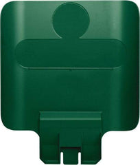 Rubbermaid - Square Lid for Use with 23 Gal Rectangular Recycle Containers - Green, Polypropylene, For Slim Jim Trash Cans - Americas Industrial Supply