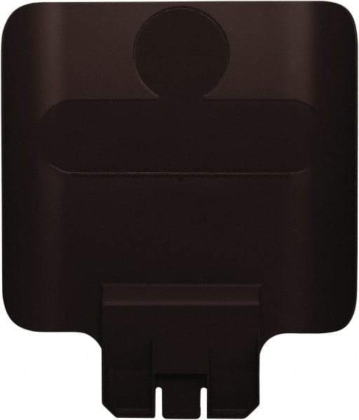 Rubbermaid - Square Lid for Use with 23 Gal Rectangular Recycle Containers - Brown, Polypropylene, For Slim Jim Trash Cans - Americas Industrial Supply