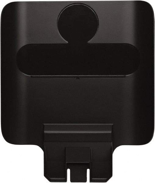 Rubbermaid - Square Lid for Use with 23 Gal Rectangular Recycle Containers - Black, Polypropylene, For Slim Jim Trash Cans - Americas Industrial Supply