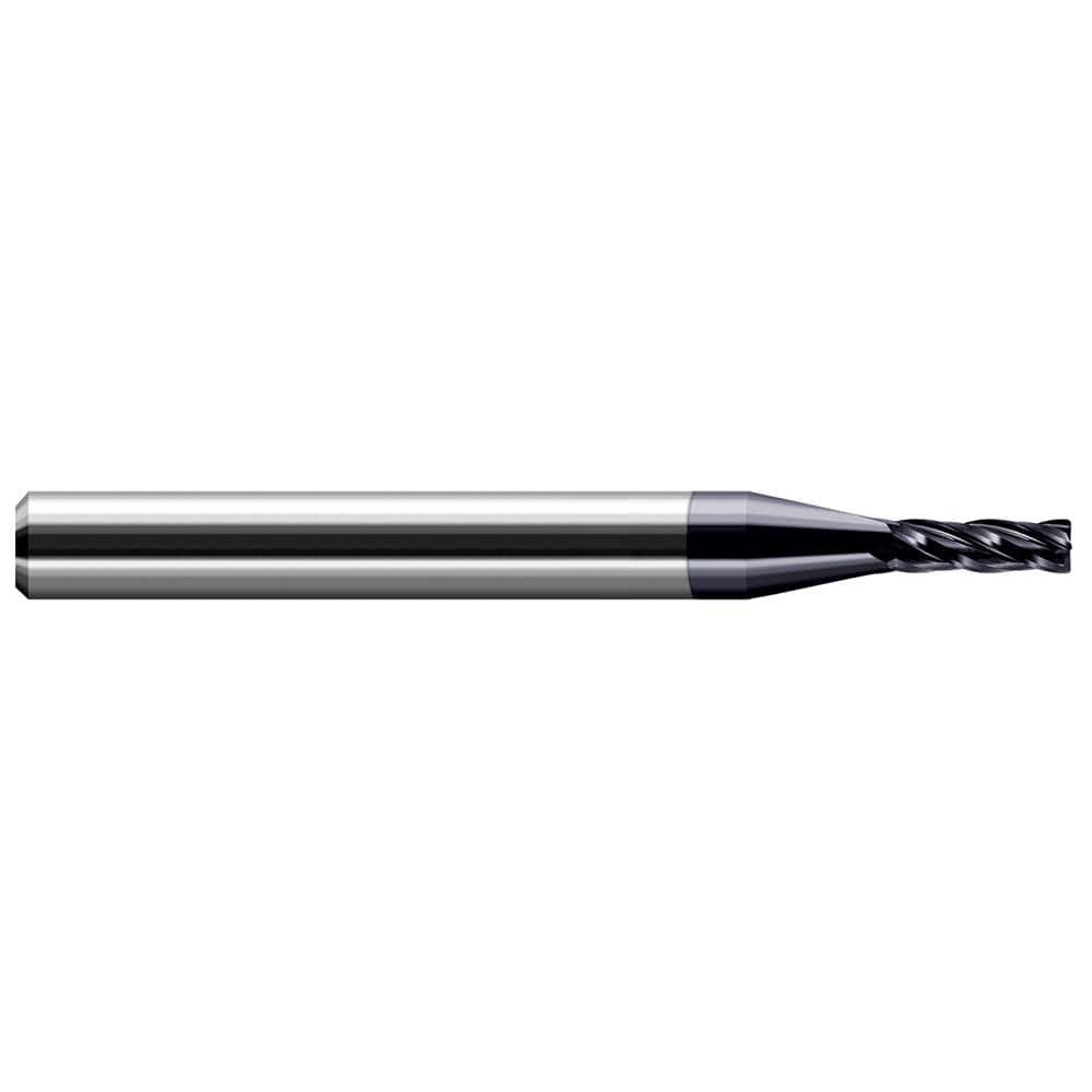Harvey Tool - Corner Radius & Corner Chamfer End Mills; Mill Diameter (Decimal Inch): 0.0180 ; End Type: Corner Radius ; Corner Radius (Decimal Inch): 0.0050 ; Number of Flutes: 4 ; Material: Solid Carbide ; Finish/Coating: AlTiN - Exact Industrial Supply