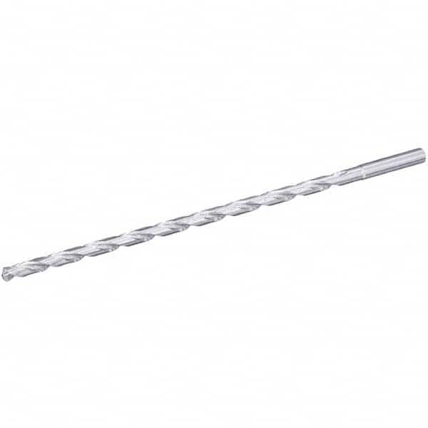 Extra Length Drill Bit: 0.1181″ Dia, 135 °, Solid Carbide Uncoated, 3.2283″ Flute Length, 4.5669″ OAL, Straight-Cylindrical Shank, Series B273SGL