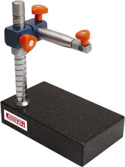 SPI - Granite, Rectangular Base, Comparator Gage Stand - 12" High, 12" Base Length x 8" Base Width x 2" Base Height, Includes Holder - Americas Industrial Supply