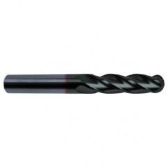 1/2" Dia. - 4-1/2" OAL - 30 Helix Super-A CBD Ball Nose EM - 4 FL - Americas Industrial Supply