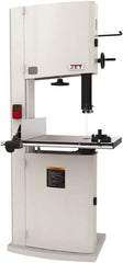 Jet - 14-1/8" Throat Capacity, Step Pulley Vertical Bandsaw - 3,100 SFPM, 1.75 hp, Single Phase - Americas Industrial Supply