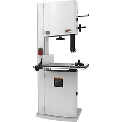 Jet - 18" Throat Capacity, Step Pulley Vertical Bandsaw - 2,300/3,800 SFPM, 3 hp, Single Phase - Americas Industrial Supply