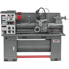 Jet - 12" Swing, 33" Between Centers, 230 Volt, Single Phase Bench Lathe - 5MT Taper, 2 hp, 75 to 1,400 RPM, 1-9/16" Bore Diam, 30" Deep x 58" High x 66" Long - Americas Industrial Supply