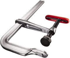 Bessey - 4-3/4" Throat Depth, 18" Max Capacity, Standard Sliding Arm Clamp - 1,980 Lb Clamping Pressure, 45/64" Spindle Diam - Americas Industrial Supply