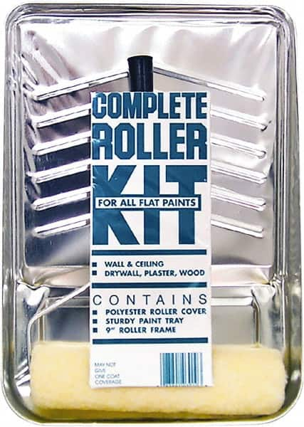 Premier Paint Roller - 3/8" Nap, Wall Paint Roller Set - 10" Wide, Steel Frame, Includes Paint Tray, Roller Cover & Frame - Americas Industrial Supply