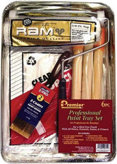 Premier Paint Roller - 0.3333" Nap, Wall Paint Roller Set - 10" Wide, Steel Frame, Includes Paint Tray, Roller Cover & Frame - Americas Industrial Supply