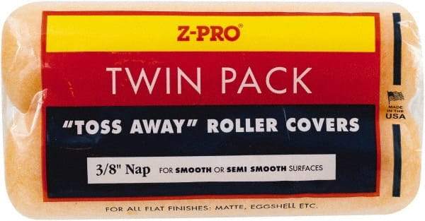 Premier Paint Roller - 3/8" Nap, 9" Wide Paint Roller Cover - Semi-Smooth Texture, Polyester - Americas Industrial Supply