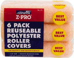 Premier Paint Roller - 3/8" Nap, 9" Wide Paint Roller Cover - Smooth Texture, Polyester - Americas Industrial Supply