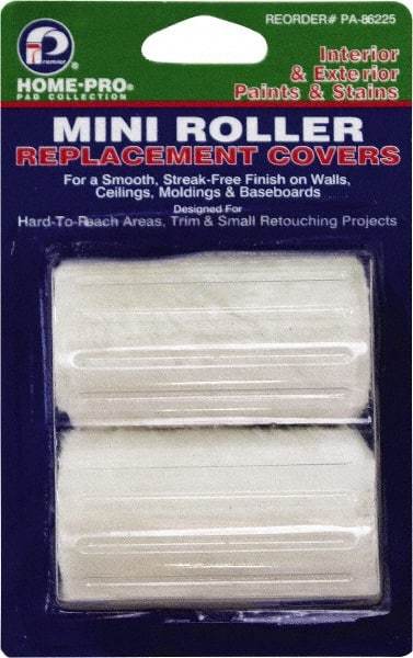 Premier Paint Roller - 4" Wide Paint Mini Roller Covers - Smooth Texture, Polyester - Americas Industrial Supply