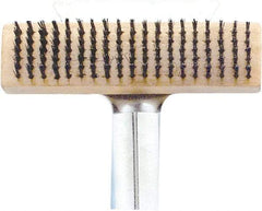 Premier Paint Roller - Steel Surface Preparation Wire Brush - 1" Bristle Length, 2-1/2" Wide, 6" OAL, Wood Block, Straight Wood Handle - Americas Industrial Supply