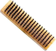 Premier Paint Roller - Steel Surface Preparation Wire Brush - 1" Bristle Length, 2-1/2" Wide, 6" OAL, Wood Block, Straight Wood Handle - Americas Industrial Supply