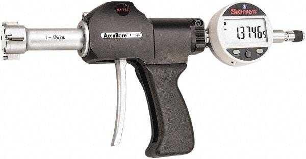Starrett - Electronic Bore Gages Type: Pistol Grip Electronic Bore Gage Minimum Measurement (Decimal Inch): 1.0000 - Americas Industrial Supply