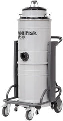 Nilfisk - 13 Gal Steel Tank, Electric Powered Wet/Dry Vacuum - 3.21 Peak hp, 100/120 Volt, 15.8 Amps, 20' Hose Fitting, Main Filter, Accessories Included - Americas Industrial Supply