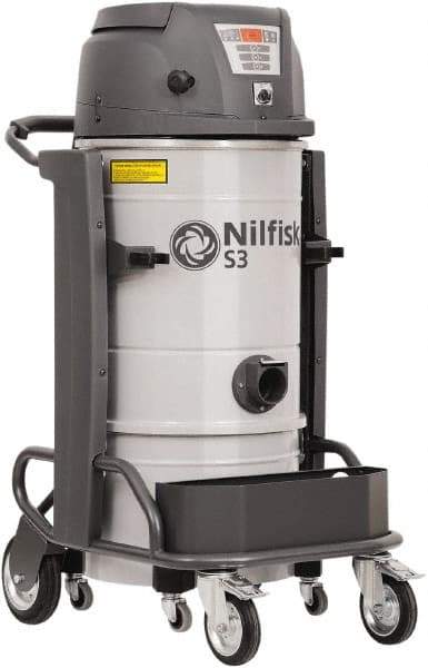 Nilfisk - 13 Gal, Steel Tank, Dry, Industrial Vacuum - 3.22 hp, 15.8 Amps - Americas Industrial Supply