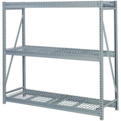 Lyon - 4 Shelf Starter Waterfall Wire Steel Shelving - 10,000 Lb Capacity, 72" Wide x 96" High x 36" Deep, Dove Gray - Americas Industrial Supply