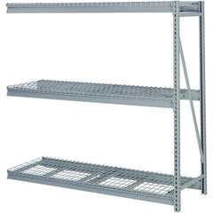 Lyon - 4 Shelf Add-On Waterfall Wire Steel Shelving - 10,000 Lb Capacity, 72" Wide x 96" High x 36" Deep, Dove Gray - Americas Industrial Supply